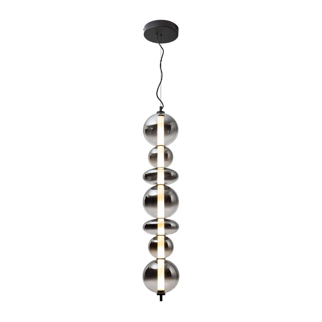Schuller Gladis Ceiling Light in Matt Black and Diffused Smoke