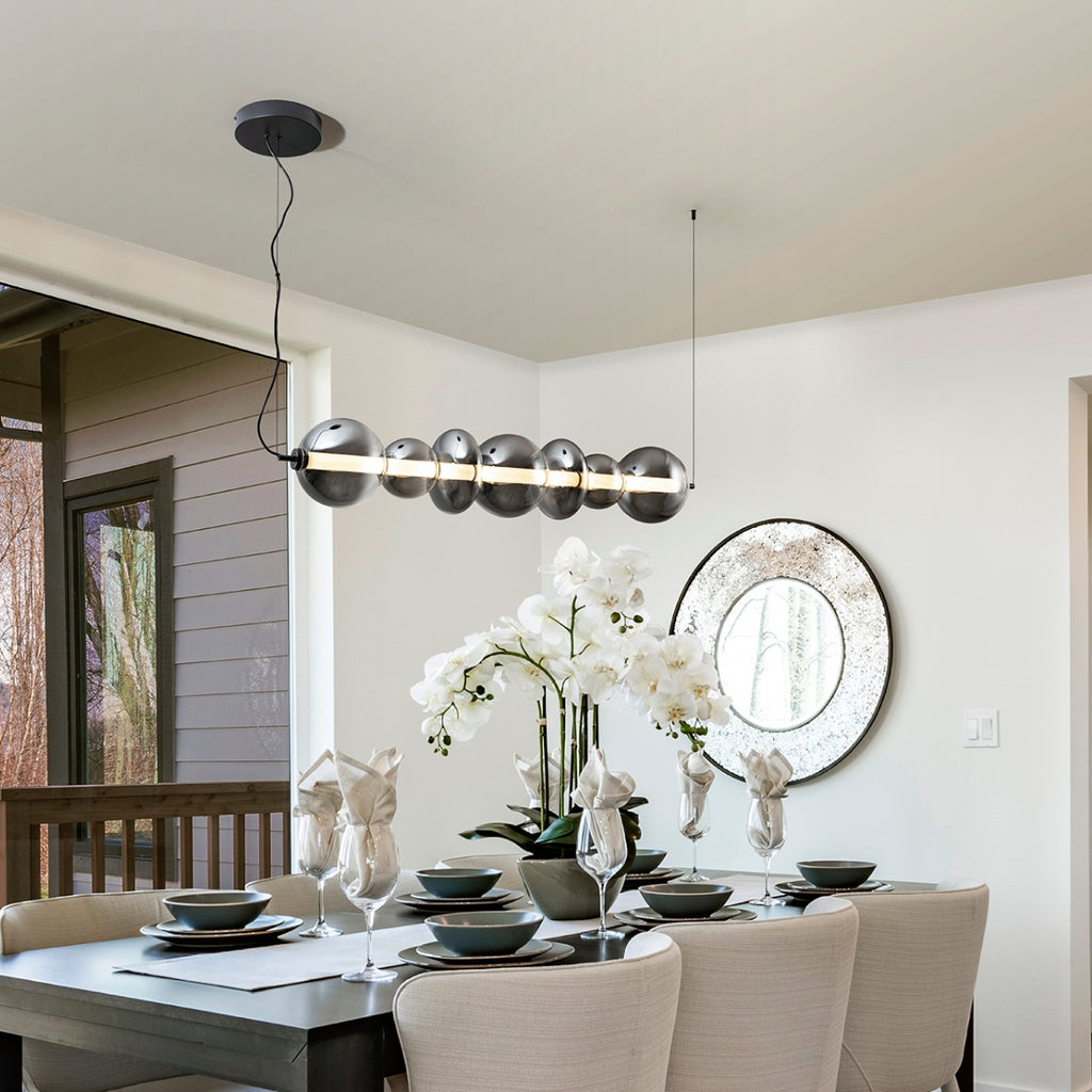 Schuller Gladis Ceiling Light in Matt Black and Diffused Smoke