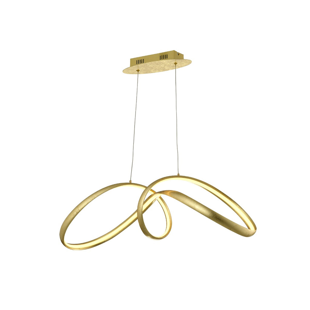Schuller Lia Single Pendant Light in Gold Leaf