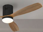 Schuller Siroco LED Ceiling Fan Dimmable D132cm in Black Wal