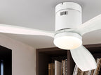 Schuller Siroco Dimmable Ceiling Fan in White