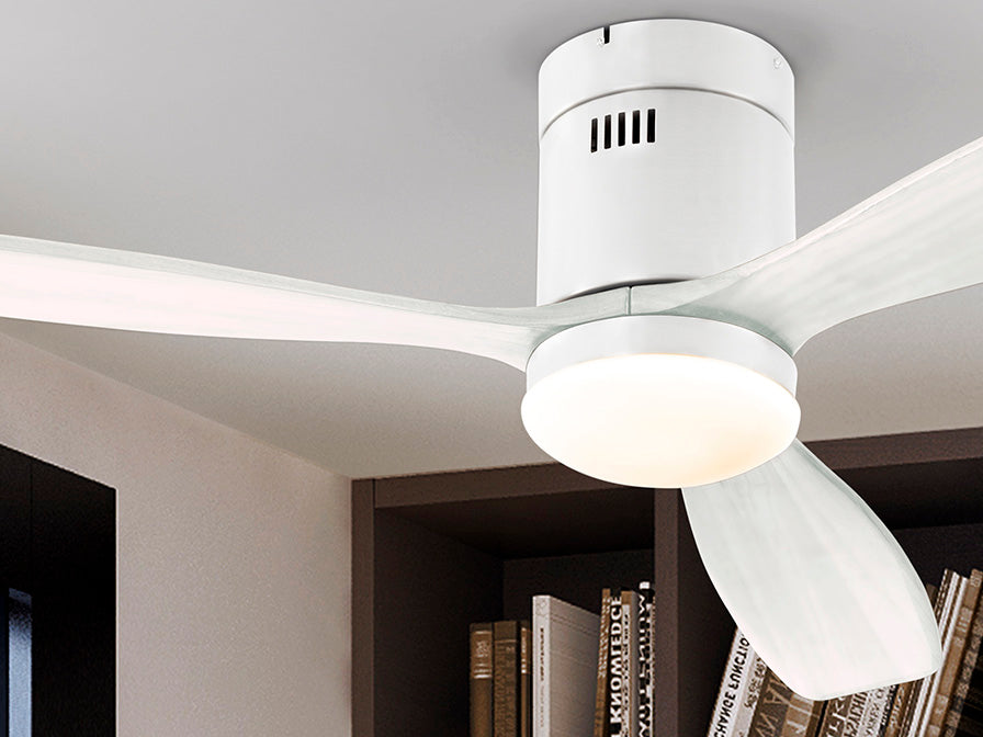Schuller Siroco Dimmable Ceiling Fan in White