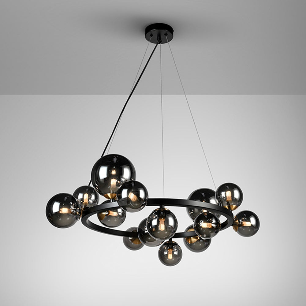 Schuller Astros 14 Light Pendant Light in Black