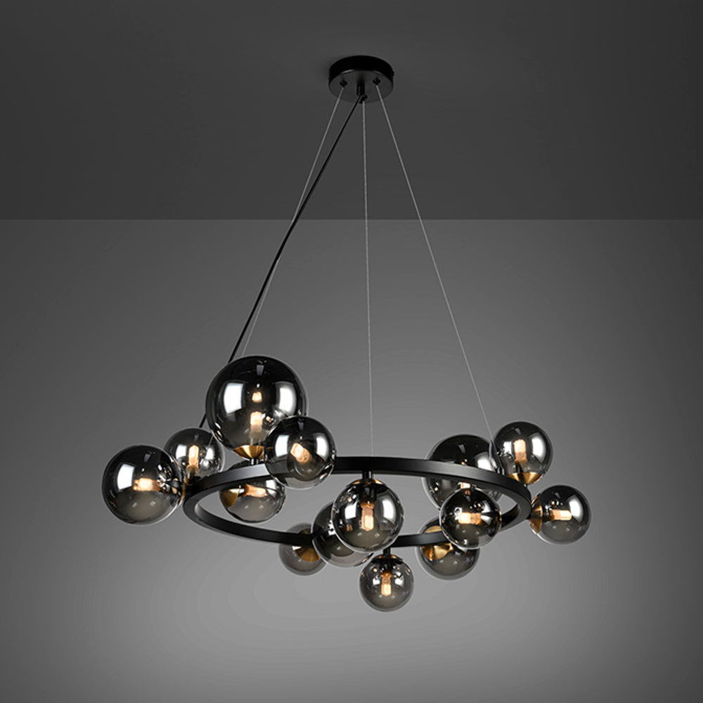 Schuller Astros 14 Light Pendant Light in Black