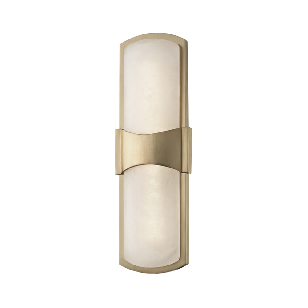 Hudson Valley Valencia LED Wall Light in Polished Nickel with Short Cylinder Shade