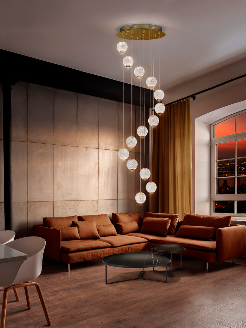 Schuller Austral 14 Light Pendant Light in Gold