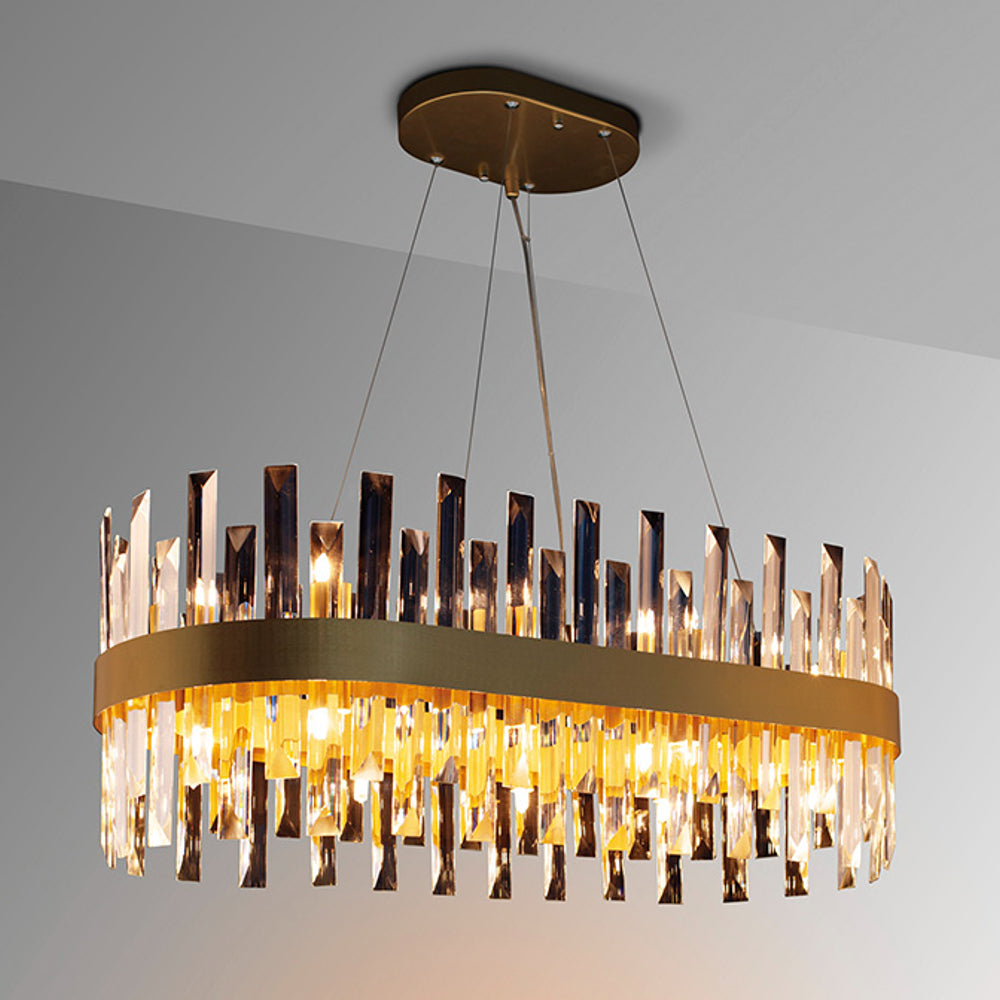 Schuller Grace Oval 20 Light Pendant Light in Gold