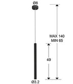 Schuller Varas Single Pendant Light in Matt Black