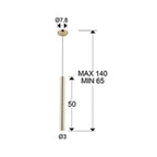 Schuller Varas Single Pendant Light in Gold