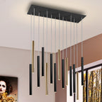 Schuller Varas 14 Light Pendant Light in Gold and Matt Black