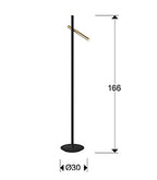 Schuller Varas Floor Lamp in Gold and Black