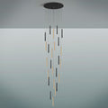 Schuller Varas Large 25 Light Pendant Light in Gold with Matt Black with Remote 5 Metre