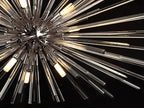 Schuller Evasion Single 9 Light Pendant Light in Dark Chrome with Remote Control