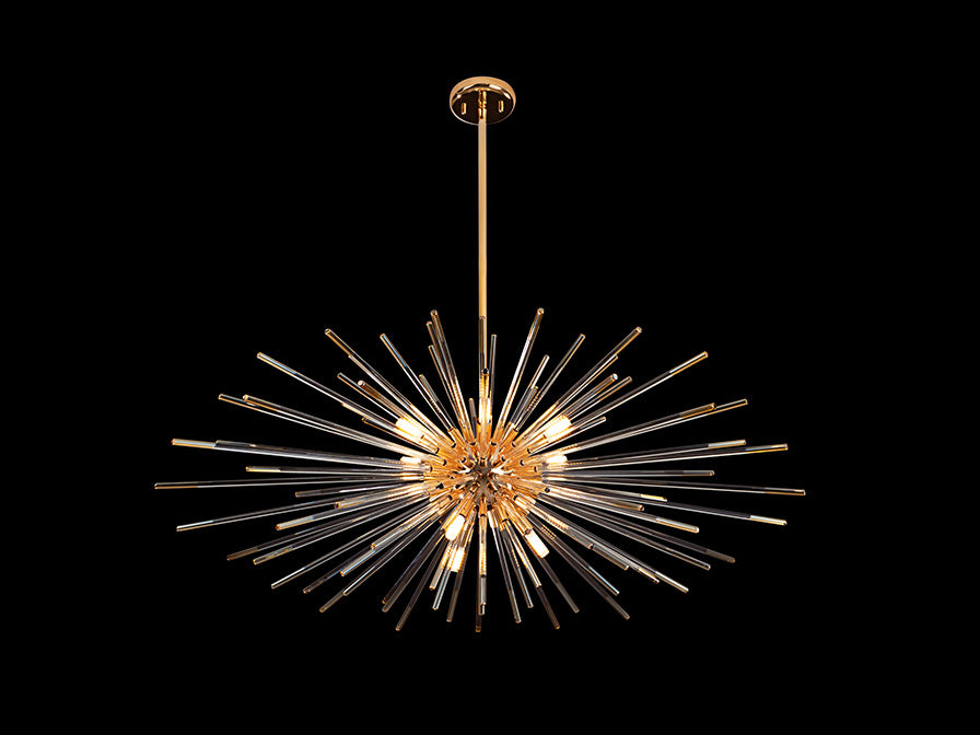 Schuller Evasion 9 Light Single Pendant Light in Gold