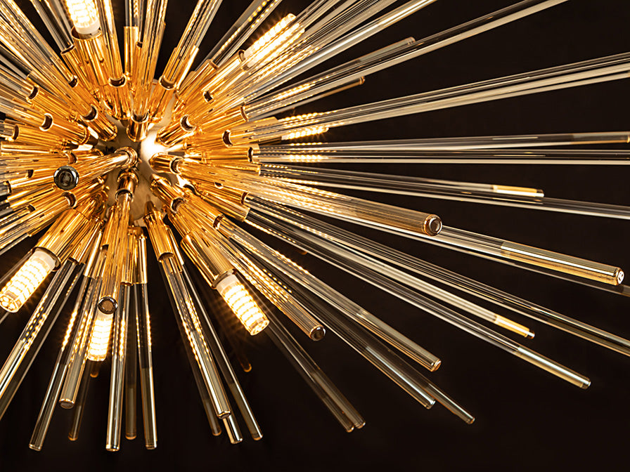 Schuller Evasion 9 Light Single Pendant Light in Gold