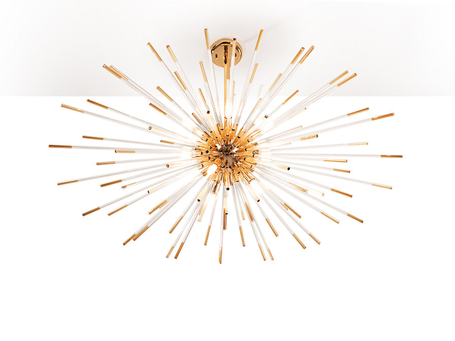 Schuller Evasion 9 Light Single Pendant Light in Gold