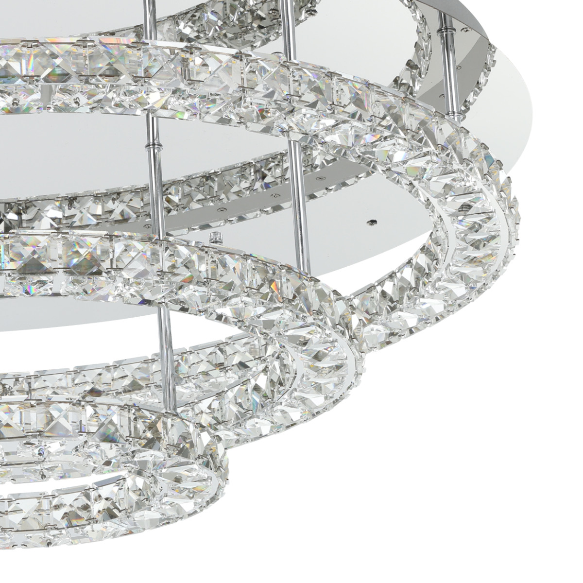 Eglo Stars of Light Toneria Flush Ceiling Light LED Chrome/Crystal 39002