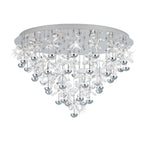 Eglo Stars of Light Pianopoli 43 Light Flush Ceiling Fitting Chrome/Crystal 39246
