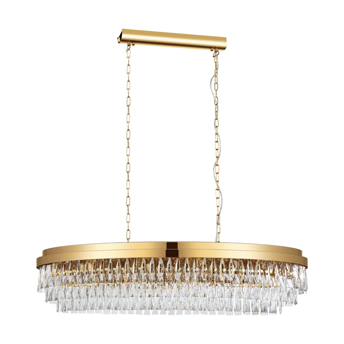 Eglo Stars of Light Valparaiso 13 Light Pendant Gold with Optic Crystals 39463