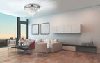 Eglo Stars of Light Valparaiso 1 Flush 11 Light Ceiling Fitting Chrome with Crystals 39491