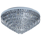 Eglo Stars of Light Valparaiso 1 Flush 16 Light Ceiling Fitting Chrome with Crystals 39492