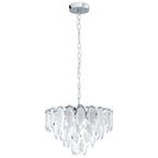 Eglo Stars of Light Carvario 7 Light Pendant Fitting Chrome with Satin Clear Cyrstals 39721