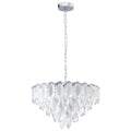 Eglo Stars of Light Carvario 10 Light Pendant Fitting Chrome with Satin & Clear Crystals 39722