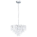 Eglo Stars of Light Carvario 7 Light Pendant Fitting Chrome with Clear Crystal Glass 39723