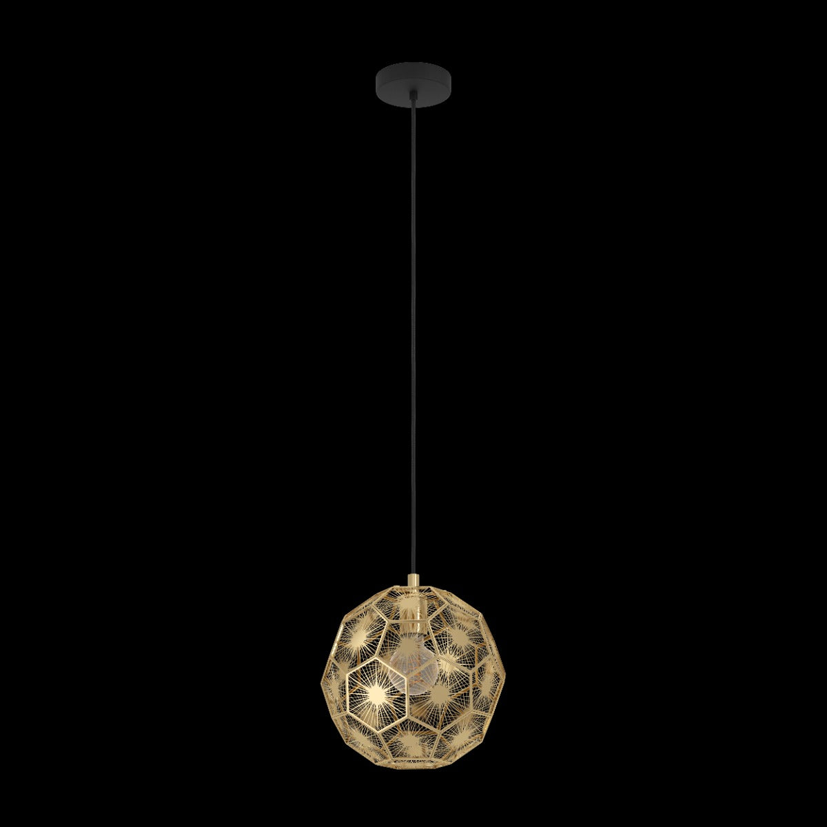 Eglo Skoura Pendant Ceiling Light Black Brass