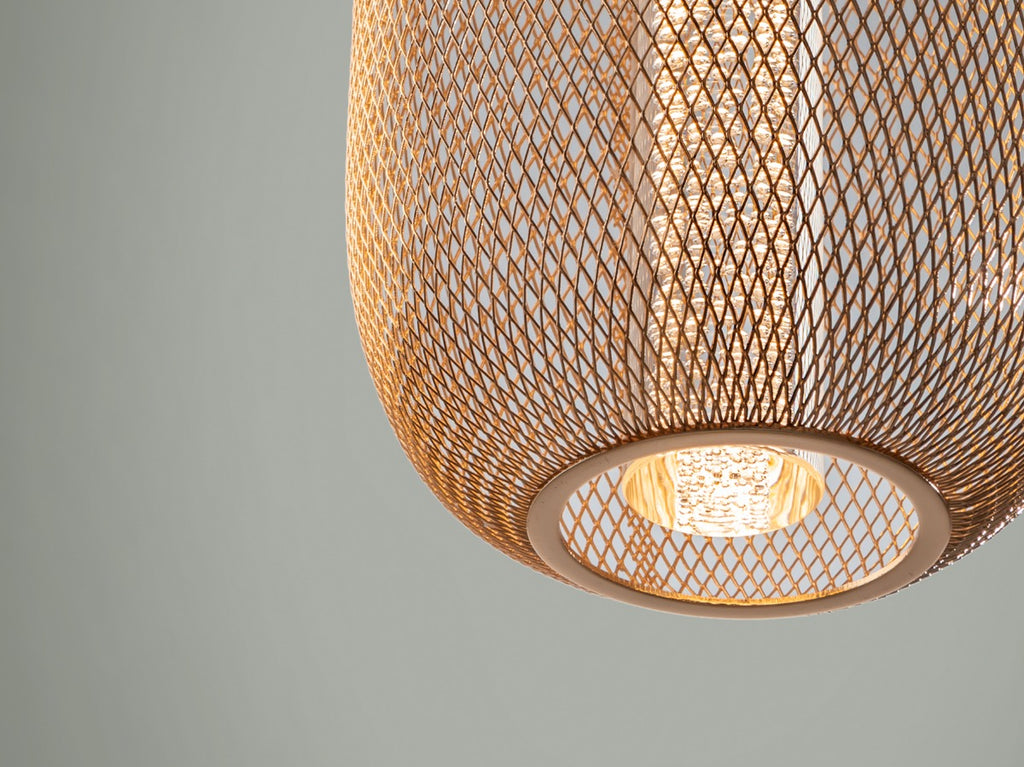 Schuller Micron Single Pendant Light in Chrome and Gold