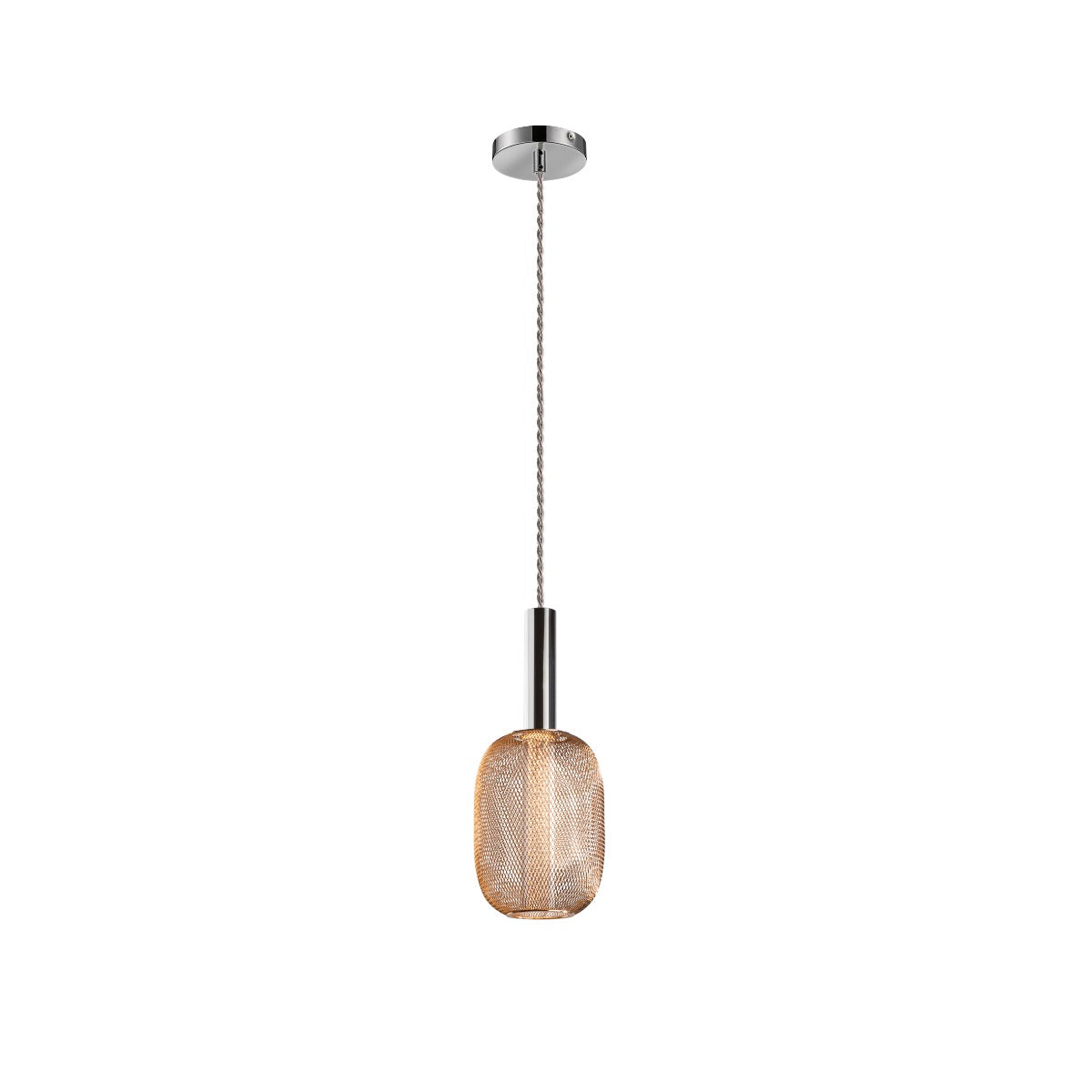 Schuller Micron Single Pendant Light in Chrome and Gold