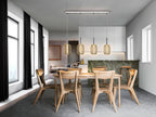 Schuller Micron 4 Light Bar Pendant Light in Chrome and Gold