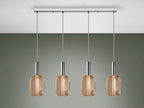 Schuller Micron 4 Light Bar Pendant Light in Chrome and Gold