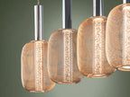 Schuller Micron 4 Light Bar Pendant Light in Chrome and Gold
