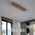 Schuller Lagrimas 12 Light Linear Pendant in Rose Gold with Cut Glass Droplets