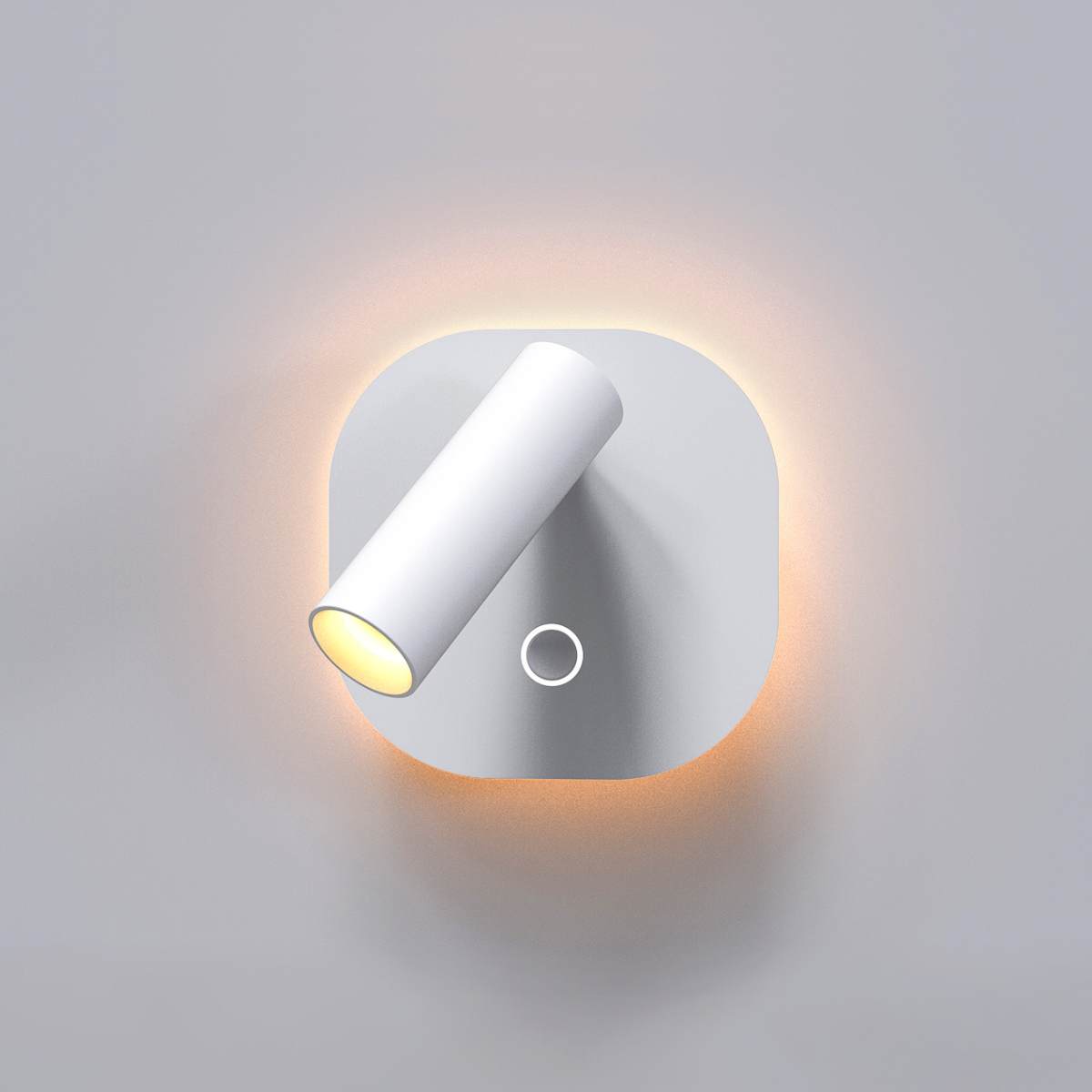 Schuller Biblos Reading Wall Light in White Dimmable via Touch Button