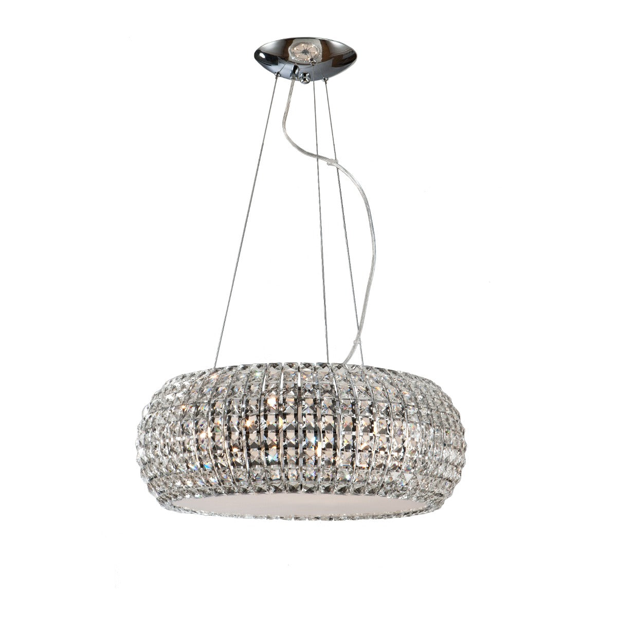 Schuller Diamond 9 Light Crystal Pendant Light in Chrome