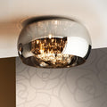 Schuller Argos 5 Light Flush Ceiling Light in Chrome with Remote