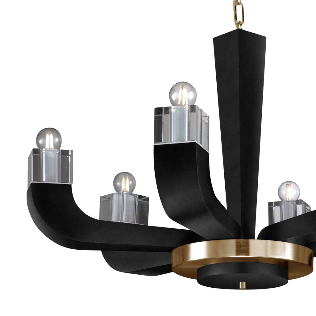 Kolarz Riviera 6 Light Chandelier Black 5202.80630