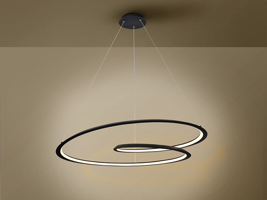 Schuller Looping Large Pendant Light in Black