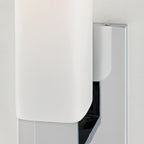 Hudson Valley Livingston Wall Light in Polished Chrome with Opal Shade