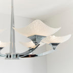 Endon Ayres 6 Light Semi Flush Ceiling Light in Chrome with Scavo Glass