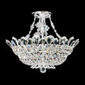 Schonbek Trilliane 8 Light Semi-Flush Mount in Polished Stainless Steel with Clear Radiance Crystal