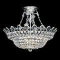 Schonbek Trilliane 10 Light Flush Mount in Polished Stainless Steel with Clear Radiance Crystal