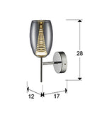 Schuller Nebula Wall Lamp 1L. Led Chrome 584659
