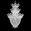 Schonbek Trilliane 15 Light Chandelier in Polished Stainless Steel with Clear Radiance Crystal