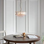 Endon Fargo 3 Light Pendant Light in Brass with Clear Acrylic