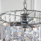 Endon Fargo 3 Light Pendant Light in Chrome with Clear Acrylic