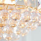 Endon Fargo 6 Light Pendant Light in Brass with Clear Acrylic