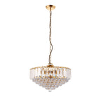 Endon Fargo 6 Light Pendant Light in Brass with Clear Acrylic